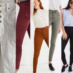 Five pairs of like new Madewell skinny jeans size 25P